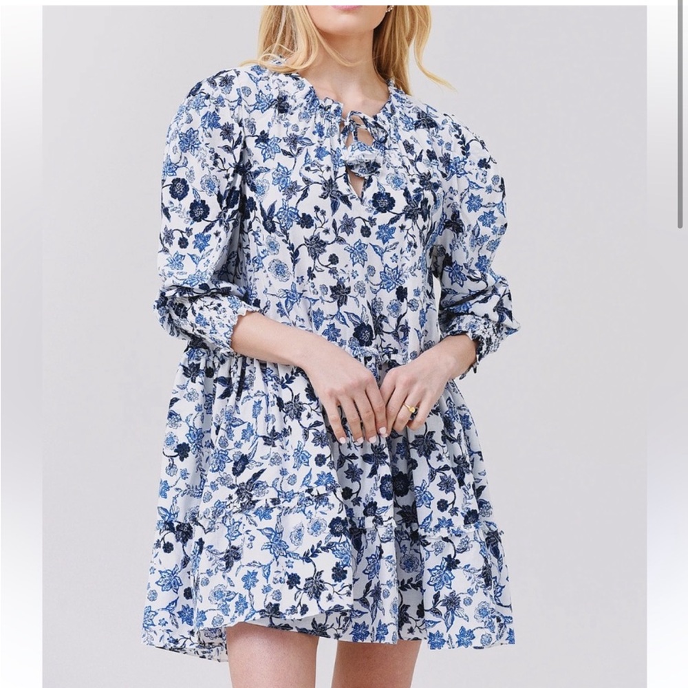 MISA Los Angeles Maya Dress - Blue Floral